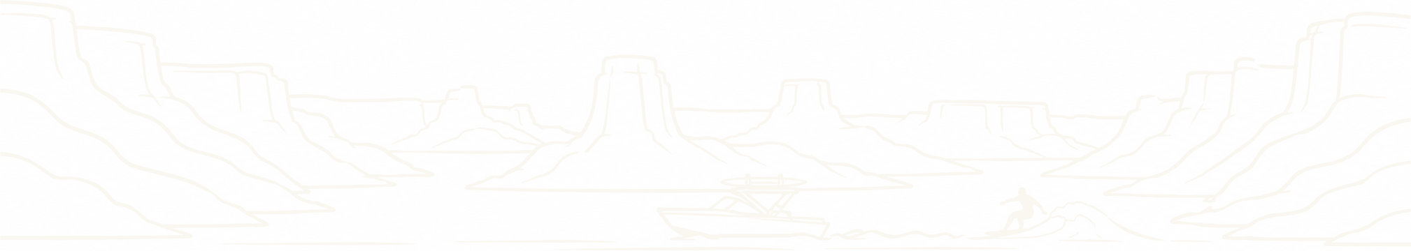 A canyon river with a boat and a paddler