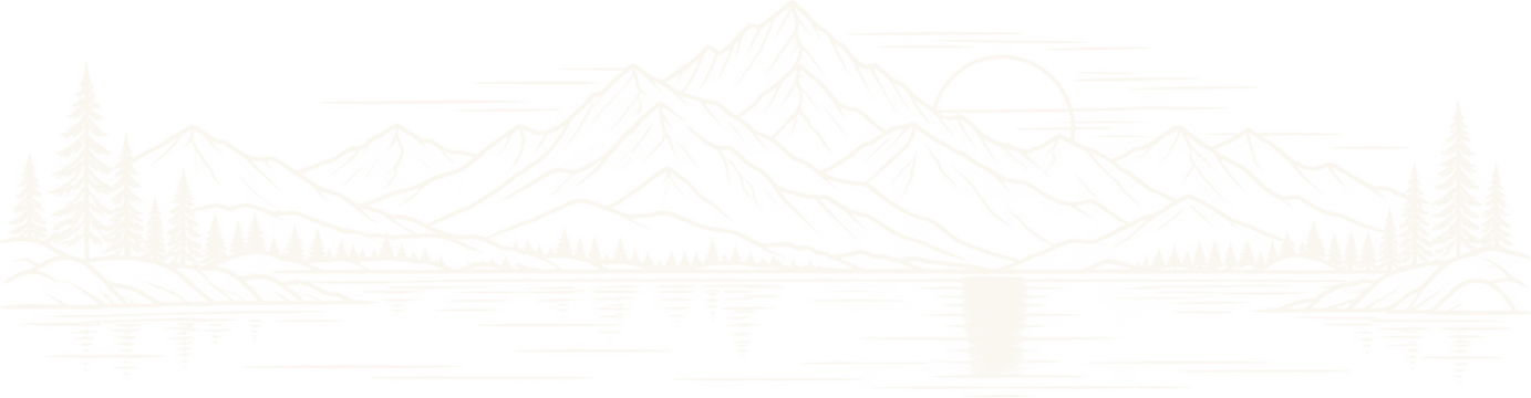 A mountain lake reflecting the peaks above it