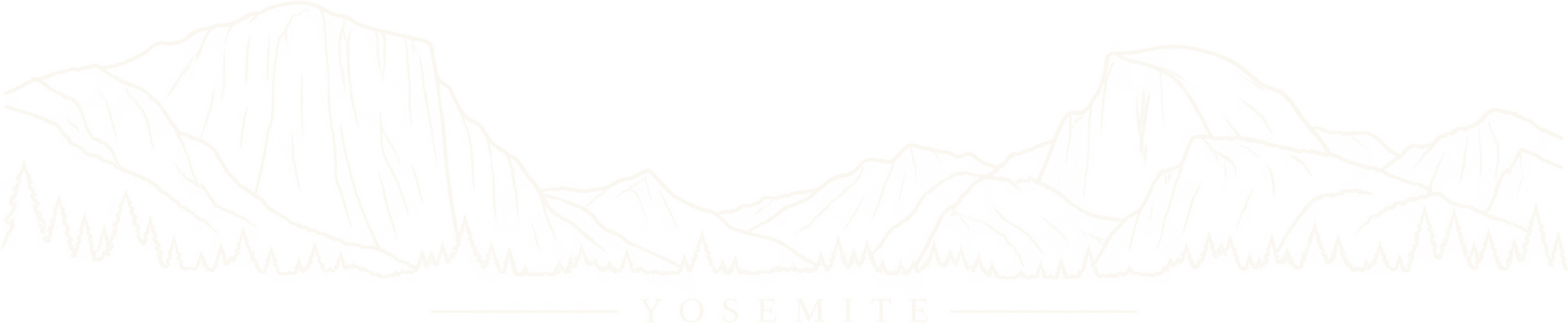 The Yosemite valley skyline with Half Dome